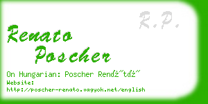 renato poscher business card